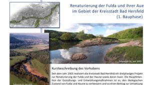 Gewässerentwicklungskonzept Renaturierung der Fulda bei Bad Hersfeld (Quelle: WAGU GmbH Kassel)